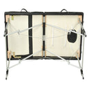 YES4HOMES Black 3 Fold Portable Aluminium Massage Table Massage Bed Beauty Therapy - Online Only