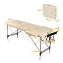 YES4HOMES 2 Fold Portable Aluminium Massage Table Massage Bed Beauty Therapy Beige - Online Only