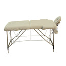 YES4HOMES 2 Fold Portable Aluminium Massage Table Massage Bed Beauty Therapy Beige - Online Only