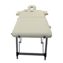 YES4HOMES 2 Fold Portable Aluminium Massage Table Massage Bed Beauty Therapy Beige - Online Only