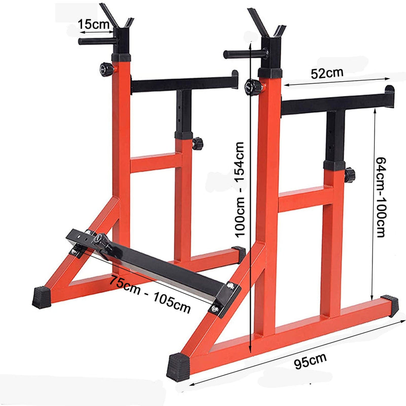 Squat Rack Barbell Rack Dip Station Home Fitness GYM Bench Press Bar Weight Lifting Strength Training (Online Only)