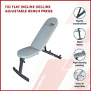 FID Flat Incline Decline Adjustable Bench Press [ONLINE ONLY]