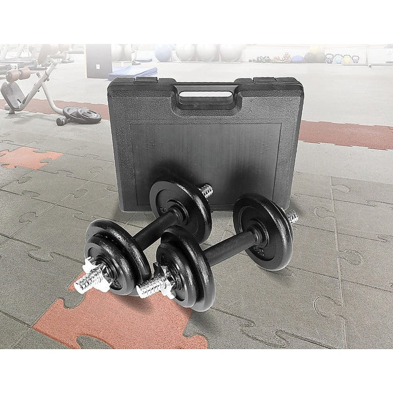 20kg Black Dumbbell Set with Carrying Case [ONLINE ONLY]