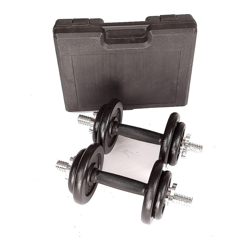 20kg Black Dumbbell Set with Carrying Case [ONLINE ONLY]