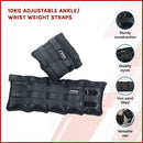 10kg Adjustable Ankle/Wrist Weight Straps (Online Only)