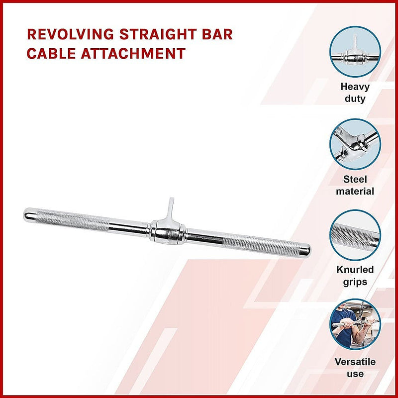 Revolving Straight Bar Cable Attachment [ONLINE ONLY]