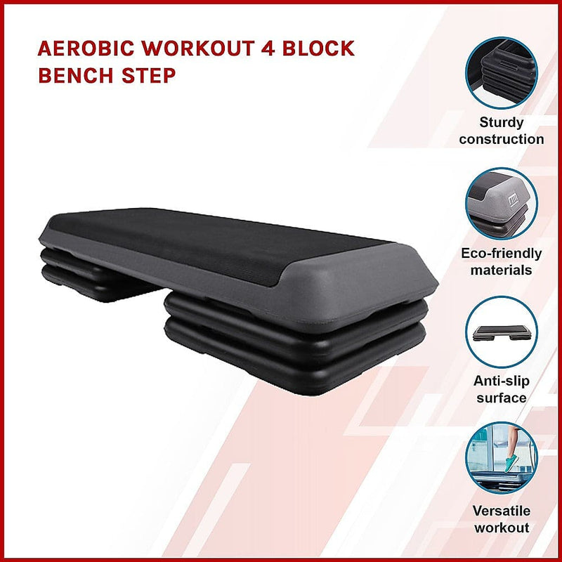 Aerobic Workout 4 Block Bench Step [ONLINE ONLY]