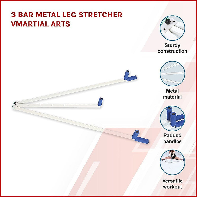3 Bar Metal Leg Stretcher Martial Arts (Online Only)