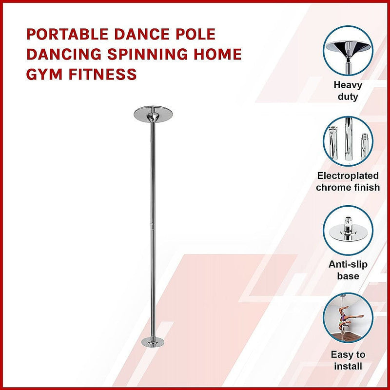 Portable Dance Pole Dancing Spinning Home Gym Fitness [ONLINE ONLY]