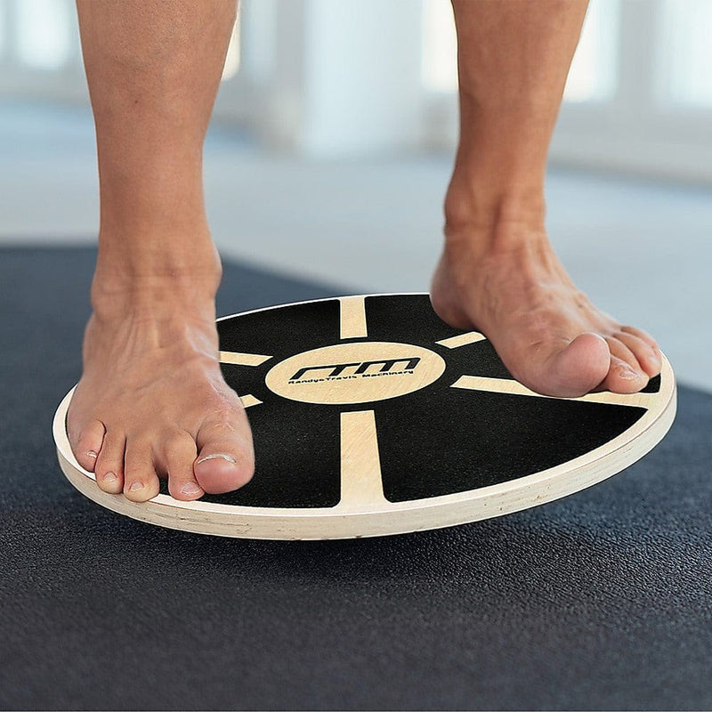 Heavy Duty 15.5" Wooden Balance Board with Non-Slip Pad [ONLINE ONLY]