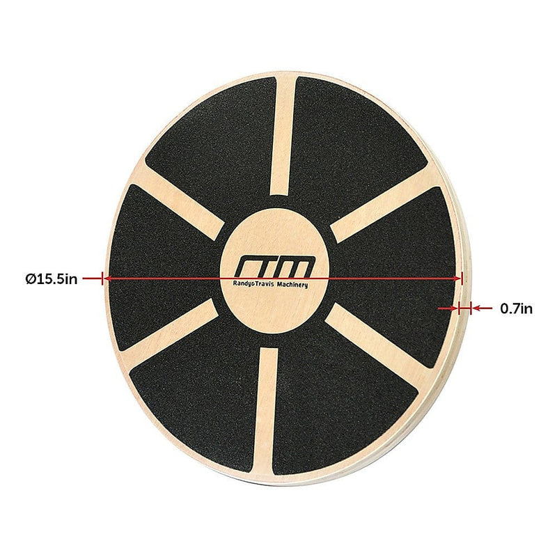 Heavy Duty 15.5" Wooden Balance Board with Non-Slip Pad [ONLINE ONLY]