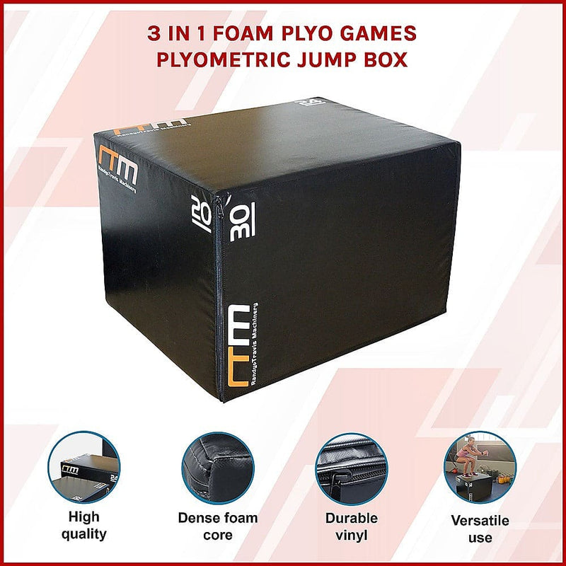 3 IN 1 Foam Plyo Games Plyometric Jump Box [ONLINE ONLY]