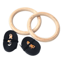 32mm Wooden Gymnastic Rings Olympic Gym Rings [ONLINE ONLY] Strength Training