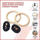32mm Wooden Gymnastic Rings Olympic Gym Rings [ONLINE ONLY] Strength Training