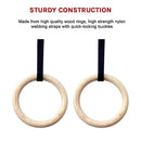 32mm Wooden Gymnastic Rings Olympic Gym Rings [ONLINE ONLY] Strength Training