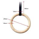 32mm Wooden Gymnastic Rings Olympic Gym Rings [ONLINE ONLY] Strength Training