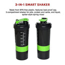 2x Protein Gym Shaker Premium 3 in 1 Smart Style Blender Mixer Cup Bottle Spider [ONLINE ONLY]