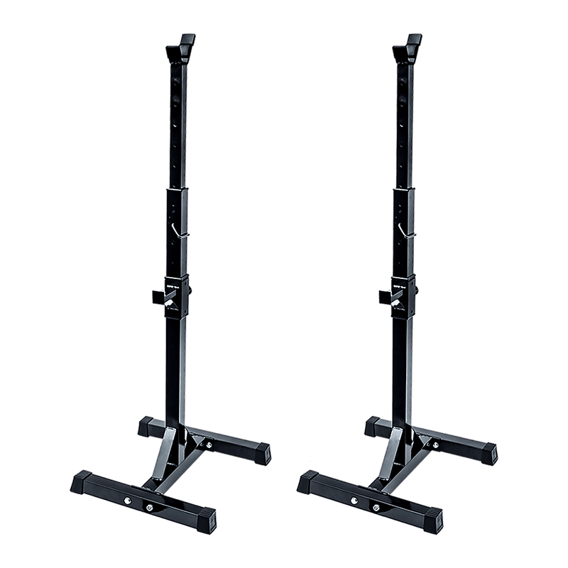 Pair of Adjustable Squat Rack Sturdy Steel Barbell Bench Press Stands GYM/HOME (Online Only)