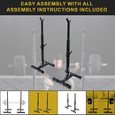Pair of Adjustable Squat Rack Sturdy Steel Barbell Bench Press Stands GYM/HOME (Online Only)