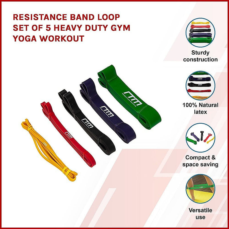 Resistance Band Loop Set of 5  [ONLINE ONLY]