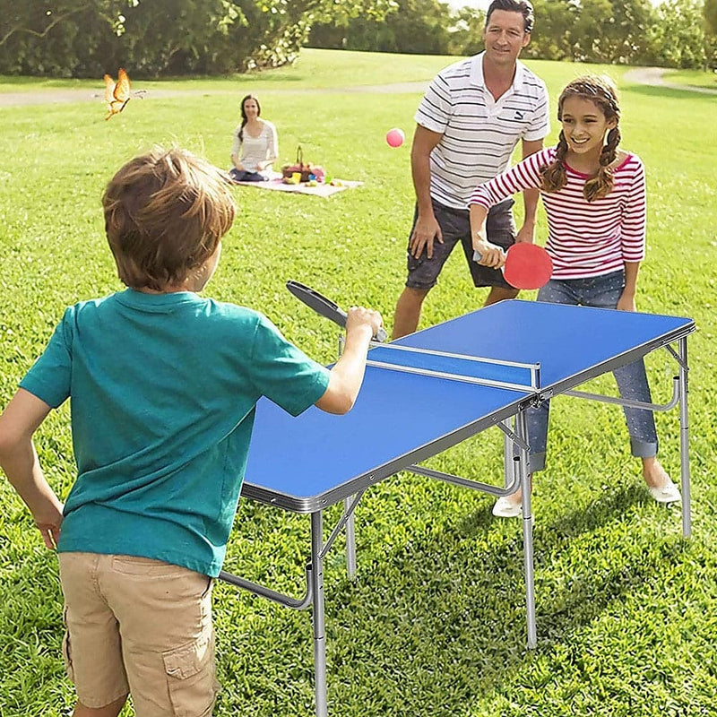152cm Portable Tennis Table, Folding Ping Pong Table Game Set - ONLINE ONLY
