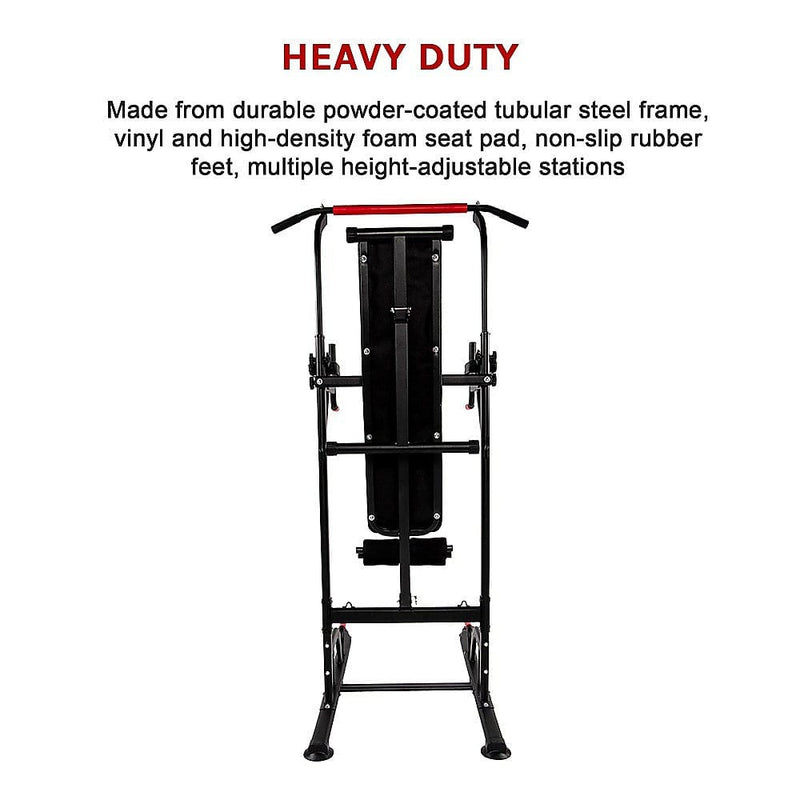 Power Tower Pull Up Weight Bench Dip Multi Station Chin Up Home Gym Equipment [ONLINE ONLY]
