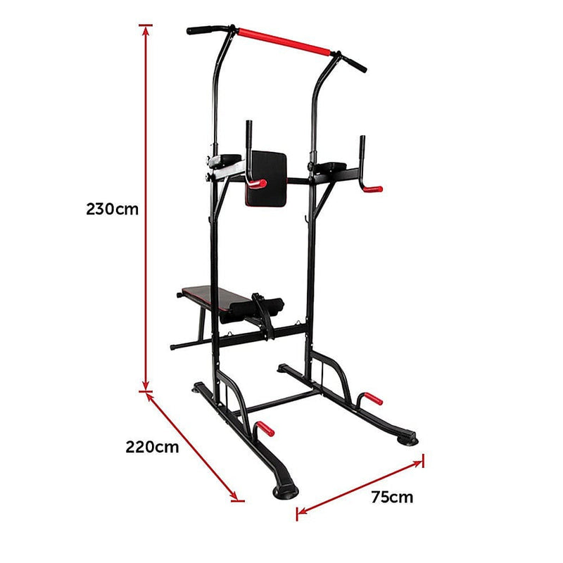 Power Tower Pull Up Weight Bench Dip Multi Station Chin Up Home Gym Equipment [ONLINE ONLY]