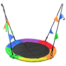 1m Tree Swing in Multi-Color Rainbow Kids Indoor/Outdoor Round Mat Saucer Swing  - ONLINE ONLY