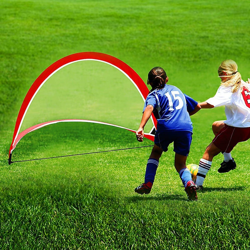 Portable Kids Soccer Goals Set – 2 Pop Up Soccer Goals, Cones, Goal Carry Bag (Online Only)