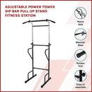 Adjustable Power Tower Dip Bar Pull Up Stand Fitness Station [ONLINE ONLY]