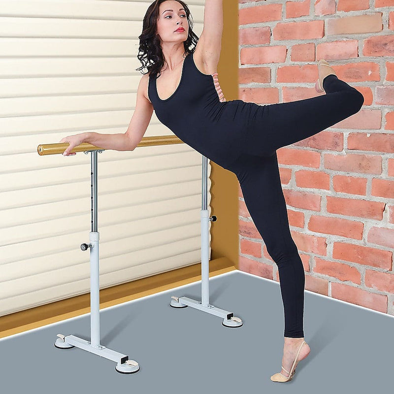 Wooden Portable Ballet Bar Stretch Barre Dance Bar 1.5M Freestanding Ballet Bar [ONLINE ONLY]