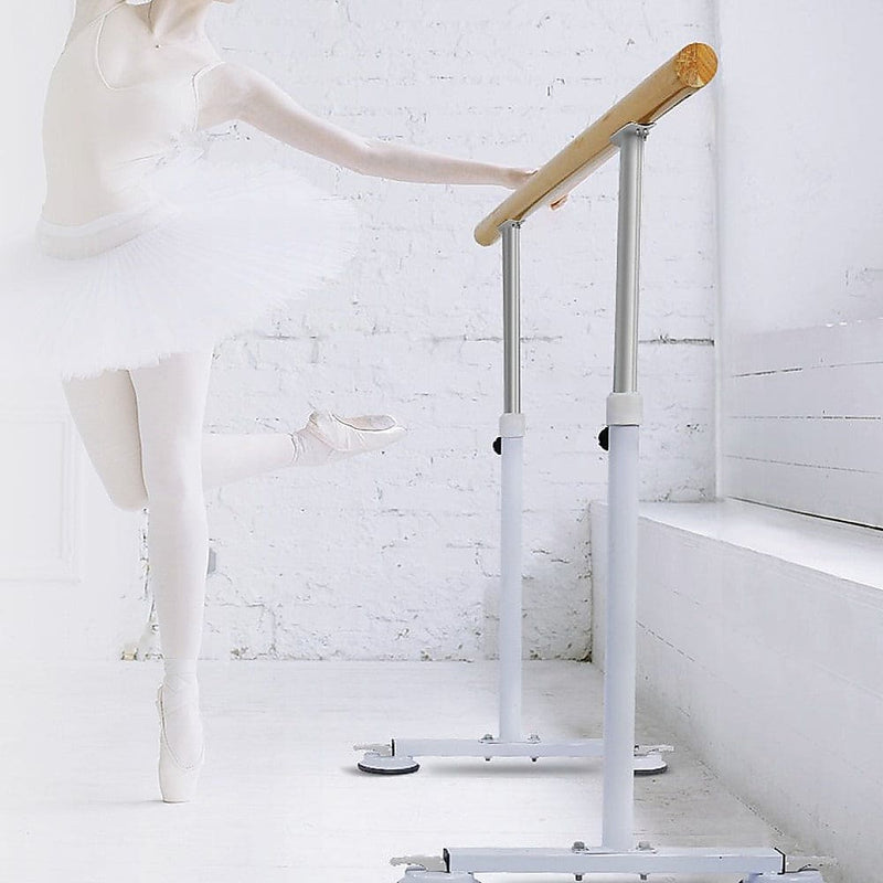 Wooden Portable Ballet Bar Stretch Barre Dance Bar 1.5M Freestanding Ballet Bar [ONLINE ONLY]