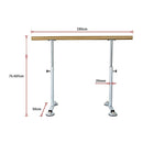 Wooden Portable Ballet Bar Stretch Barre Dance Bar 1.5M Freestanding Ballet Bar [ONLINE ONLY]