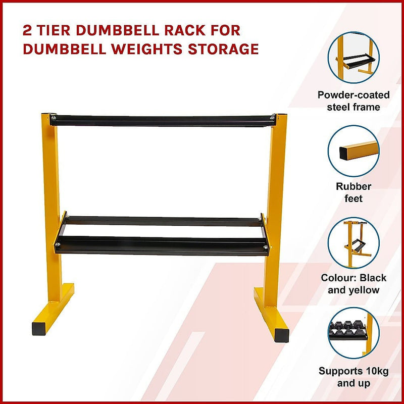 2 Tier Dumbbell Rack for Dumbbell Weights Storage [ONLINE ONLY]