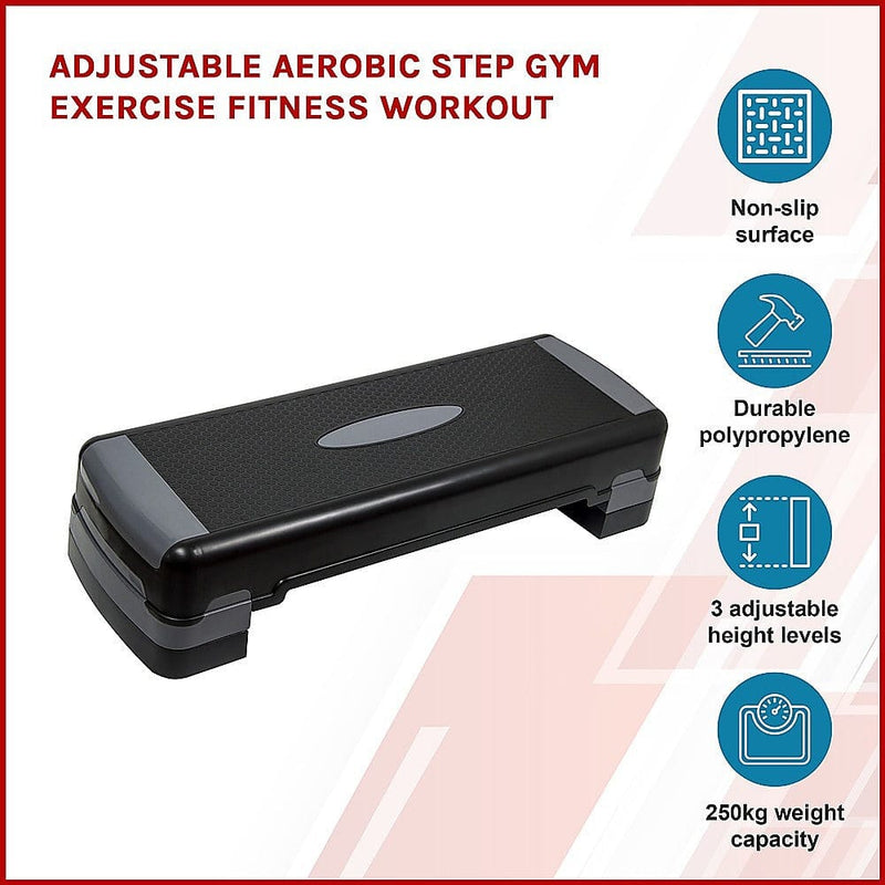 Adjustable Aerobic Step Gym Exercise Fitness Workout [ONLINE ONLY]