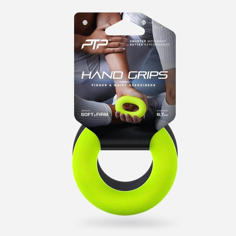 PTP Rehab Hand Grip Loops, Pair, Black and Lime