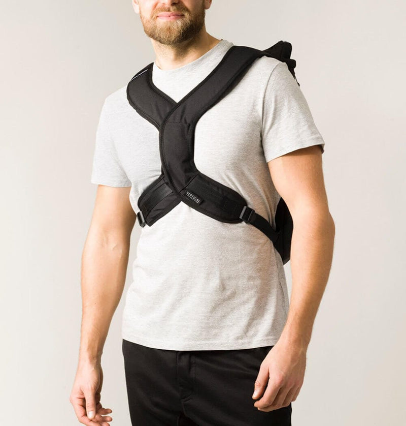 Swedish Posture Unisex Posture Vertical Backpack - Posture Correcting Backpack, Black