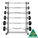 Horizontal Fixed Barbell Rack - 8 Bar
