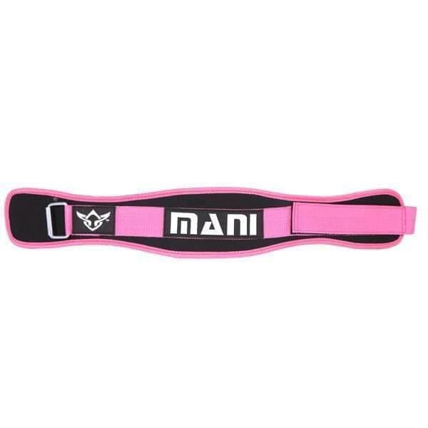 Mani Contoured Weight Lifting Belt 4 inch PINK