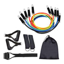 11 Piece Resistance Tube Bands Exercise Workout Bands Set Stackable With Handles & Bag - ONLINE ONLY